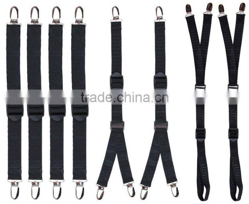 4 Straight Y Stirrup Footloop Style Unifrom Shirt Stays Shirt Holders Keep Shirt Tucked In Suspender Garters