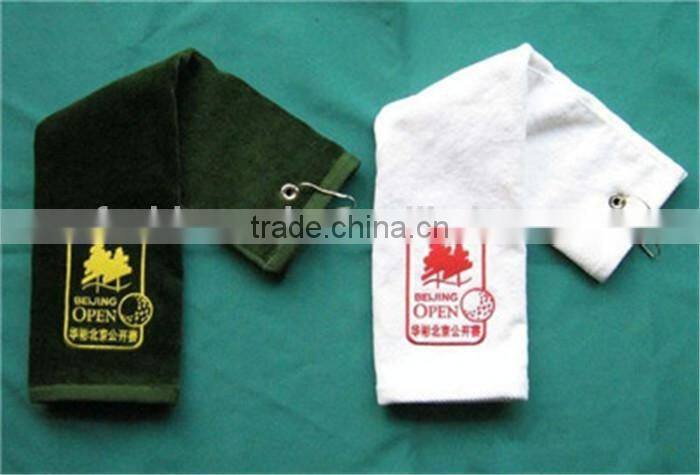 100% cotton soft custom plain golf towel