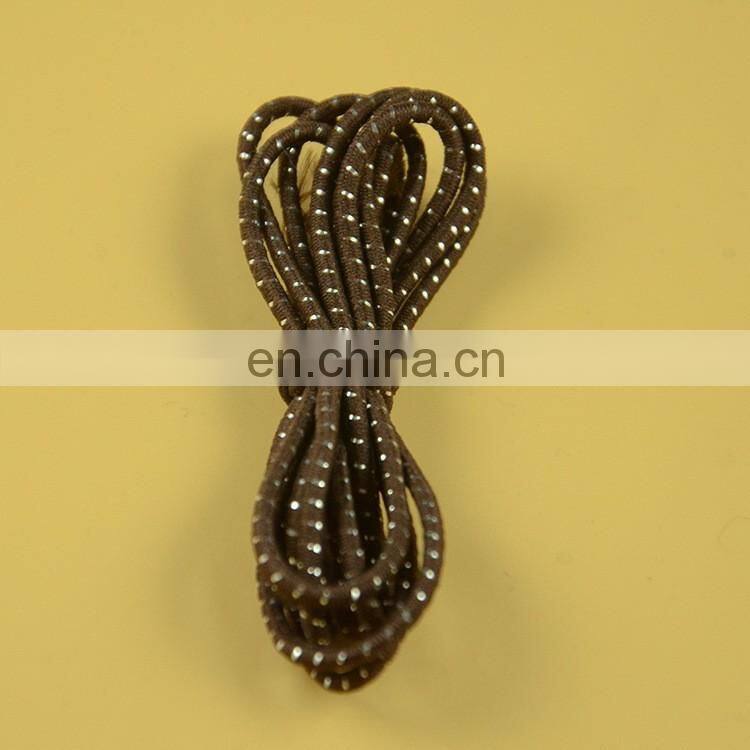 stock 2mm round elastic cord with shiny silver