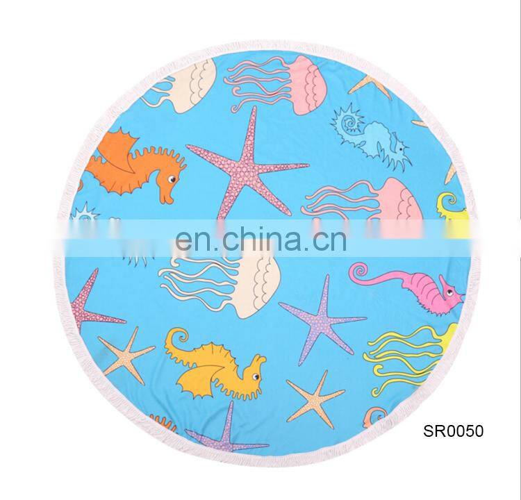 TOROS advertising wholesale custom microfiber hawaii round beach towel