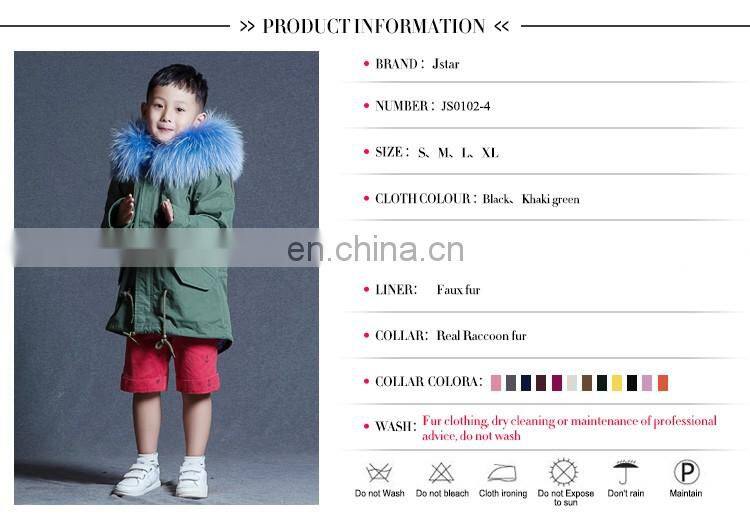 China supplier cheap short faux fur parka jacket top quality boys fur coat