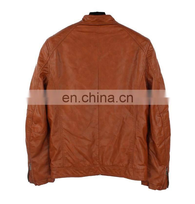 2016 fashion style Mens PU leather jacket winter jacket