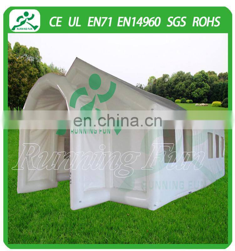 Custom design air sealed white inflatable tent