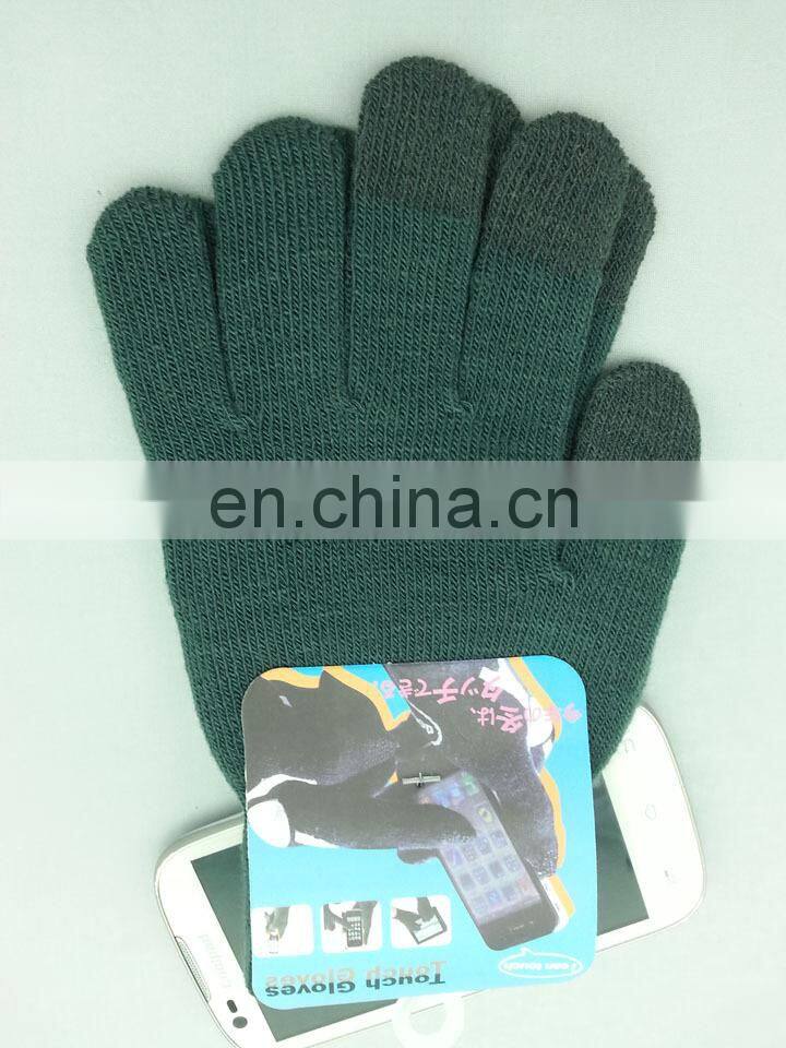 Wholesale Euro-american Winter Knitted Unisex gloves for touch screen iphone