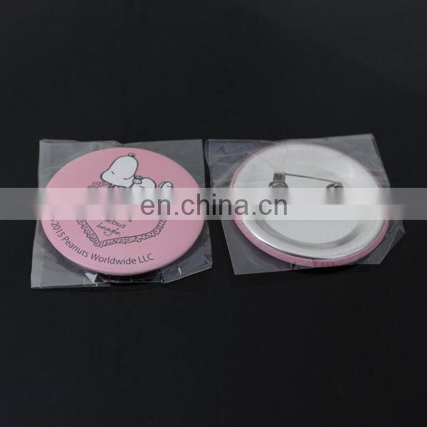 Stylish plastic tin badge