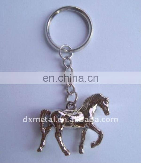 metal 3D key chain horse standing key chain