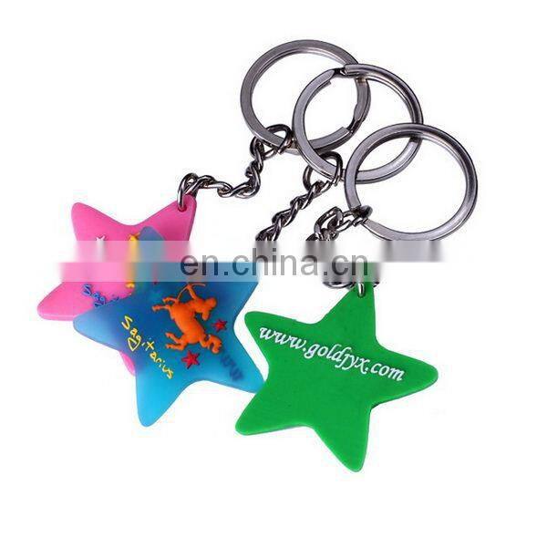 cute nice promotional car shape silicone keyring with logo keychains