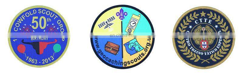 sport club woven badges with high quality and cheao price