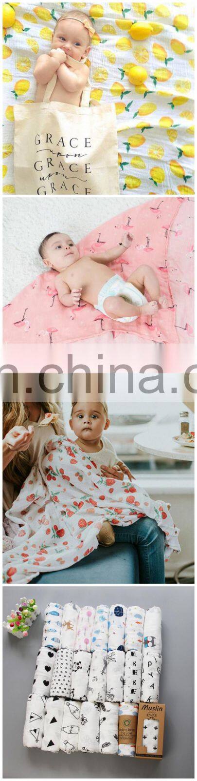 muslin super soft newborn swaddle bamboo organic cotton 2 layer cotton baby blanket
