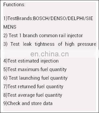 China manufacturer fuel injector nozzle tester CRI200A