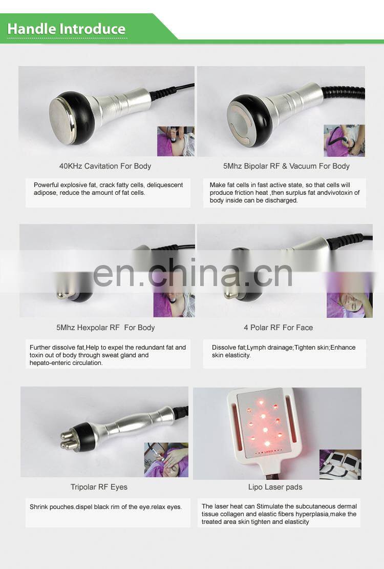 Lipo laser slimming machine lose weight rf 7 in 1 40k cavitation vacuum machine