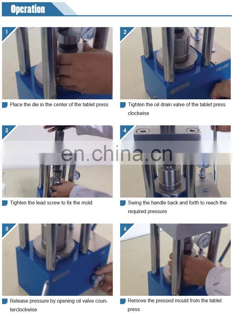 Digital Lab Pellet Powder Presser For Powder Metal Pressing