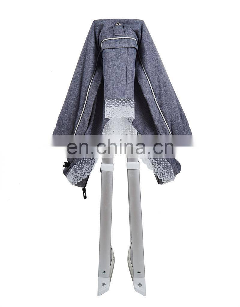 2018 OEM factory foldable infant baby bed with swinging cradle