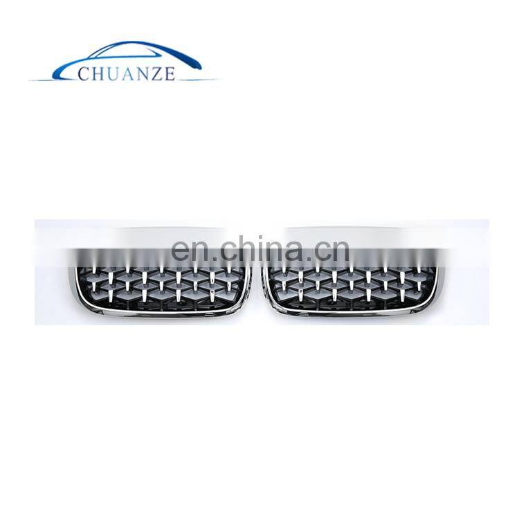 New Shape ABS Grille For BMW X5 X6 F15 F16 Grille Polished Silver And Glossy Black
