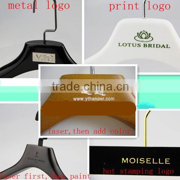 plastic rubber coated hanger top and bottom dress hanger with clips