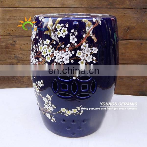 Mix Color Glazed Chinese Garden Ceramic Drum Stool For Retail And Wholesale