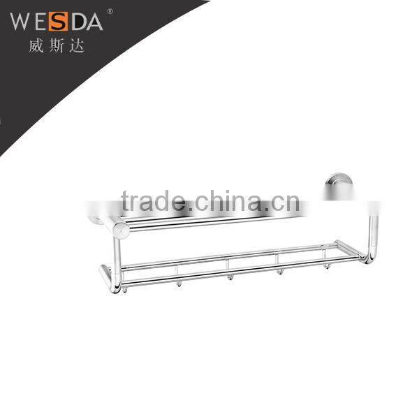 WESDA swing bathroom rack hang towel rack and shelf with hook