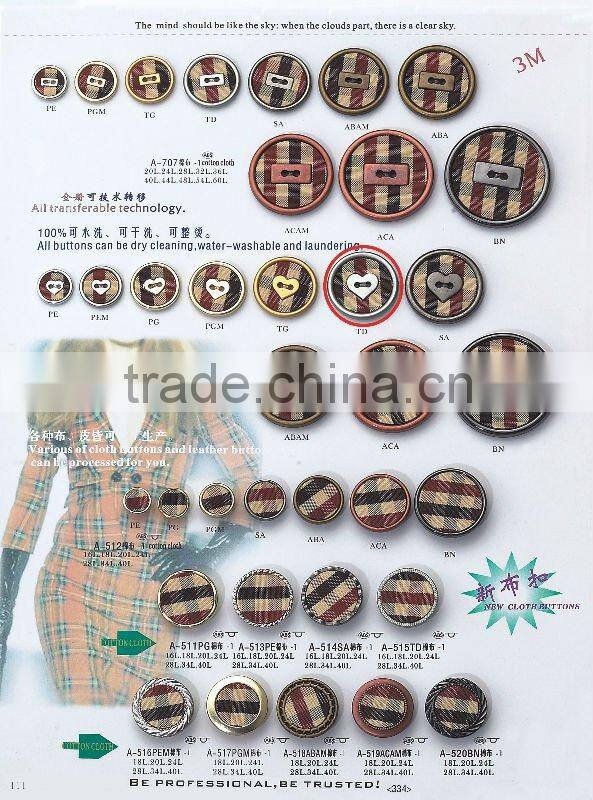Fantatic cloth covered shank eyelet garment button
