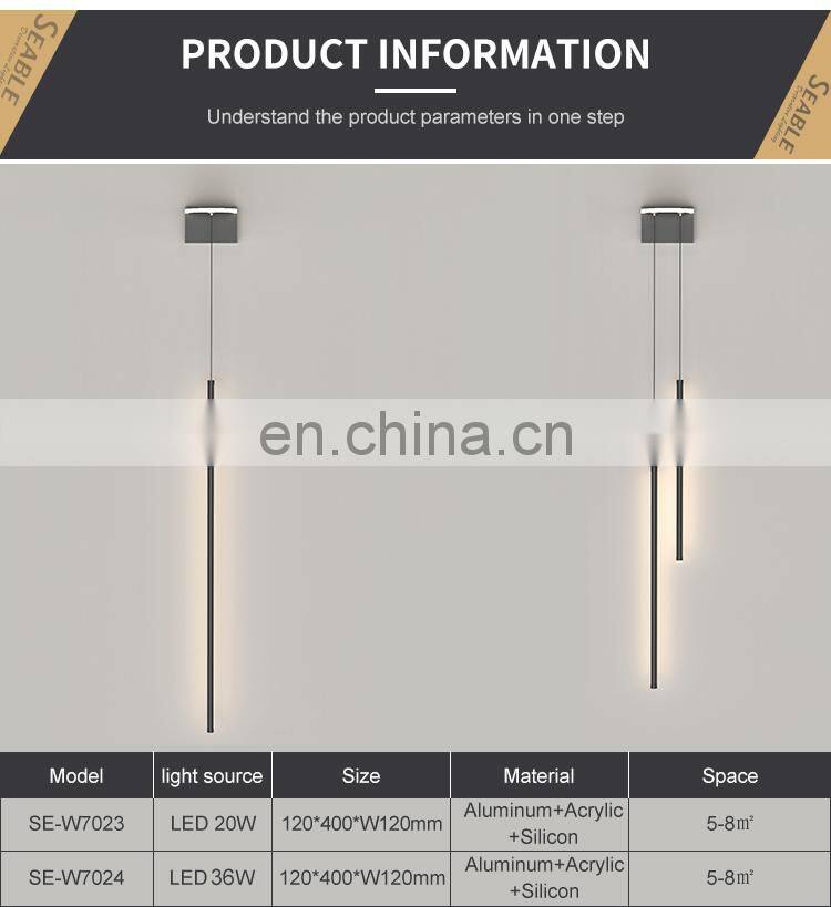 New Listed Indoor Decoration Black Aluminum Acrylic Bedroom Living Room Modern LED Wall Lamp