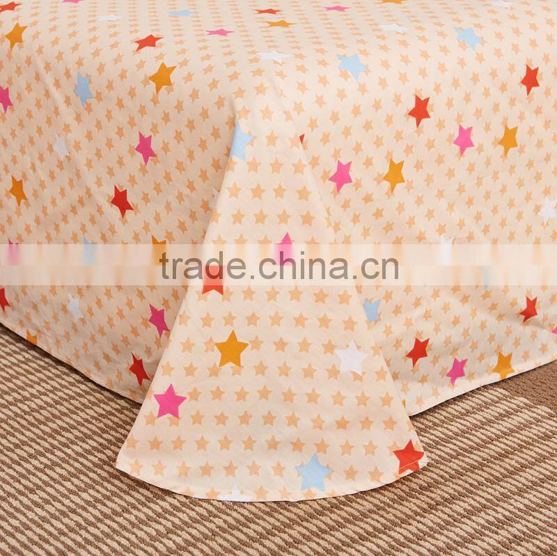 Lovely cartoon kids design cat print double size bed sheet set best selling items kids bedroom set girls set