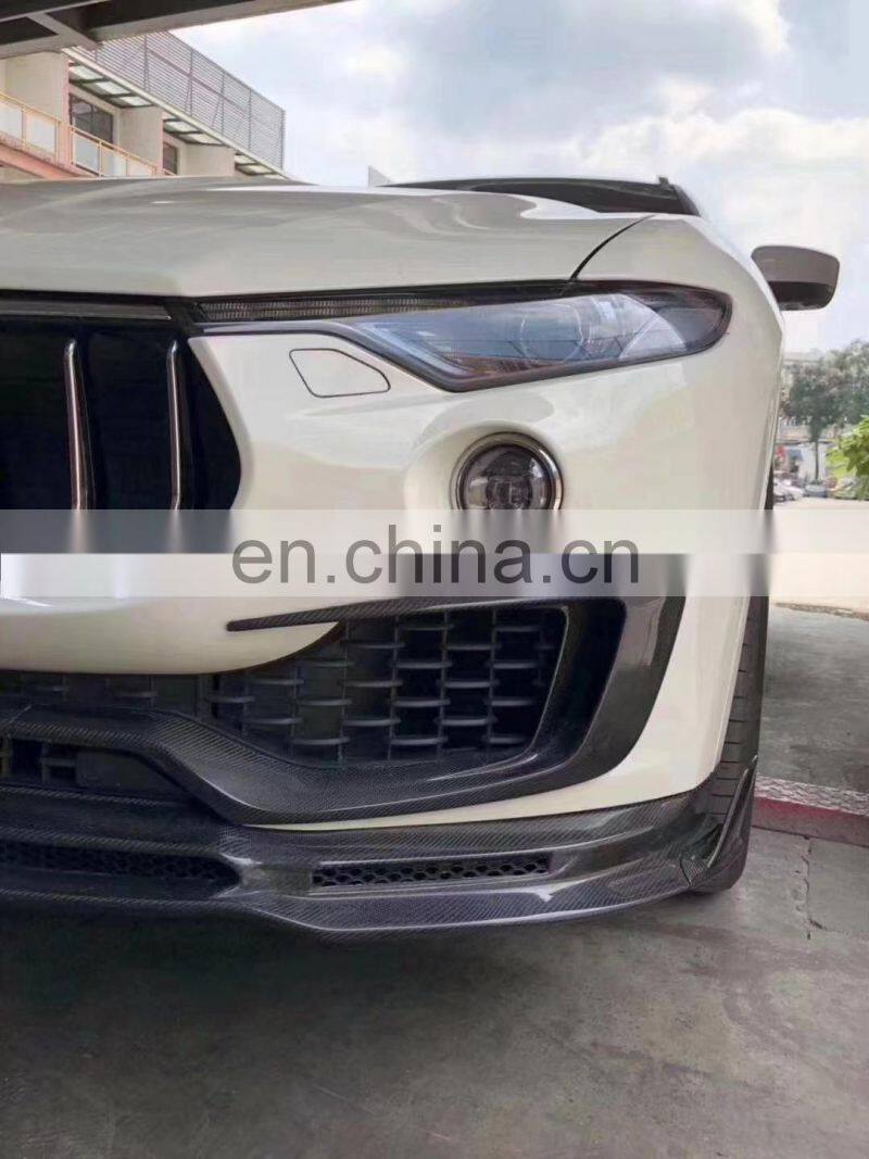 Runde Carbon Fiber Material Mansory Style For Maserati Levante Body Kit Front Lip Rear Lip Side Skirt Wind Knife