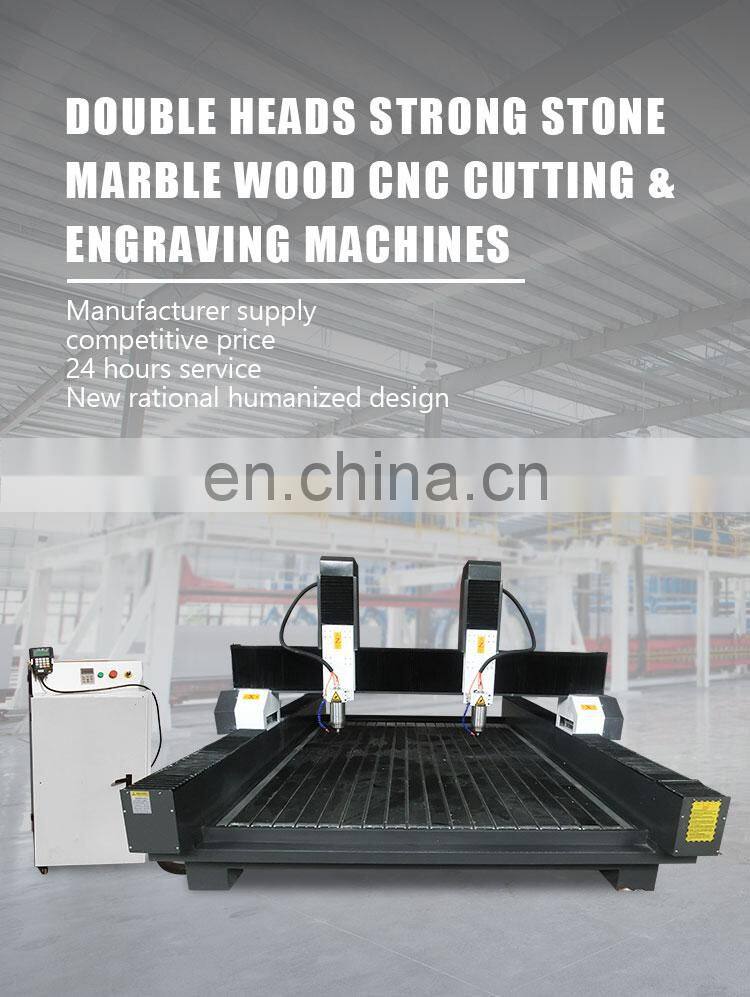 Two Heads CNC Stone Cutting Machine Marble CNC Router CNC Granite Carving Machine