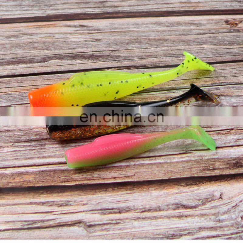 JOHNCOO 2021 Hot Sale 8cm Paddle Tail TPE Material Soft Bait Minnowz Fishing Lures