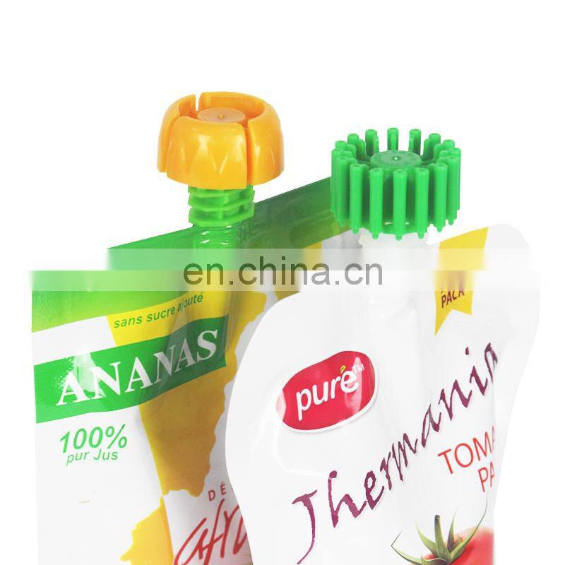 juice jelly stand up spout pouch bag custom wholesale Children's anti-swallowing Safe and playable spout pouch