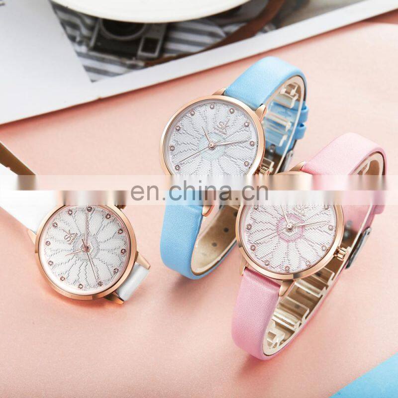 SHENGKE Women Wrist Watch K8058 Young Girls Fancy Watches Wholesale Chinese Handwatch Multi Color Student Watch