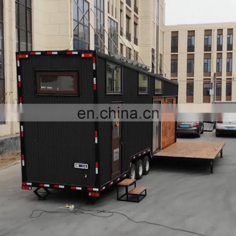 Mobile on-wheels standard insulated stable container house trailer
