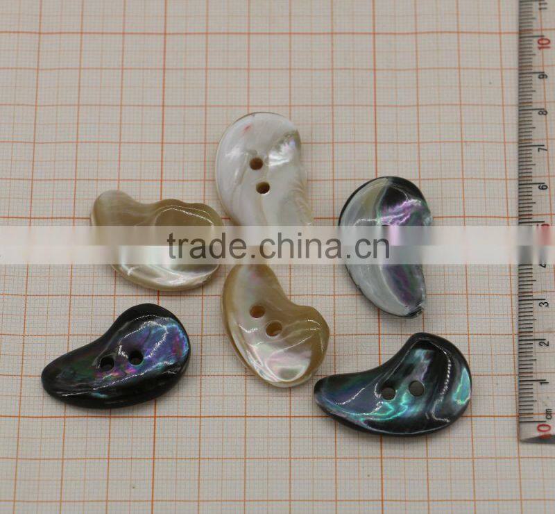 ox horn shape buttons,white pearl lip sea shell,black MOP,mother of shell blank