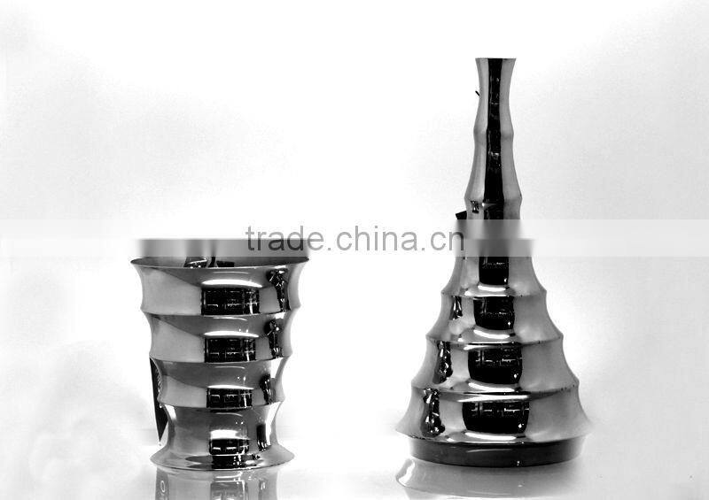 2016 New 304 Stainless Steel Abstract Modern Flower Vase Home Decoration Potiche