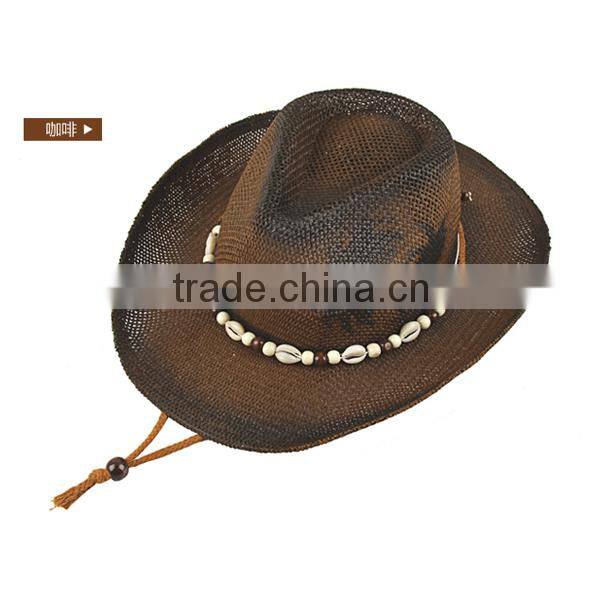 2015 Unisex Top quality mexican sombreros bulk straw cowboy hats mens Straw Beach Hat for sale