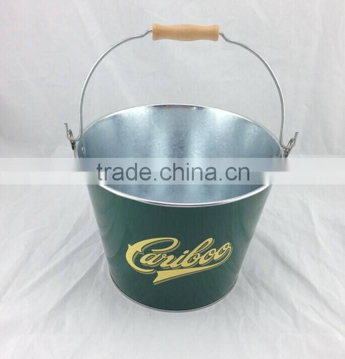 2015 New available 5L galvanized iron custom ice bucket ice cooler ice pail