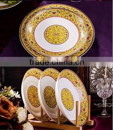 56 pcs gold china porcelain dinner sets