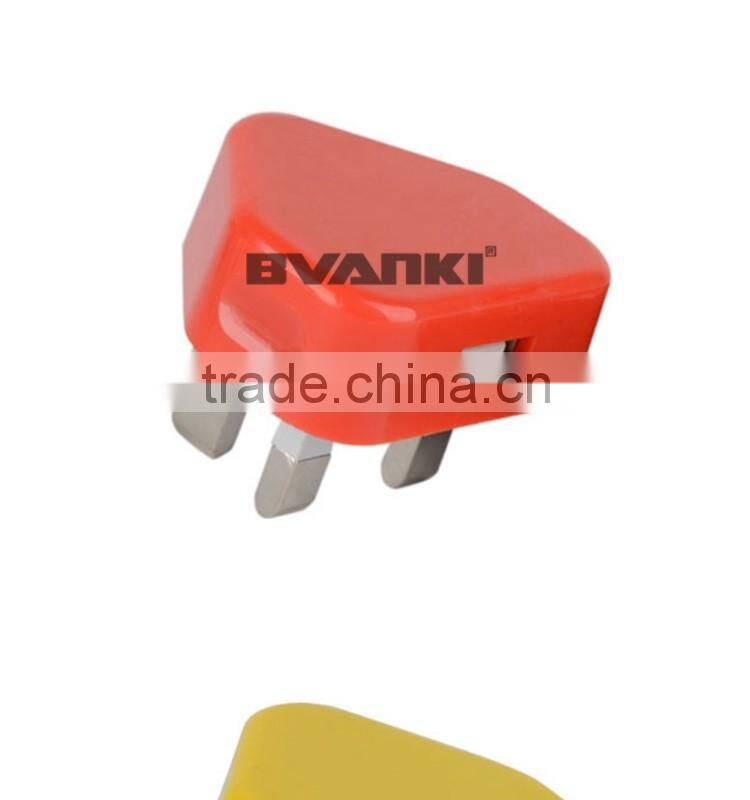 5V 1A Travel charger usb 5V 1A colorful mini usb home/travel charger quick charging 5V 1A 3 pin usb travel charger free sample