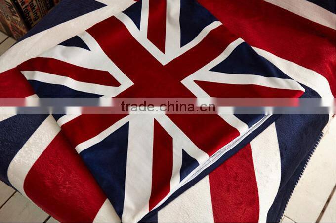 Cotton linen Square The Union Jack British Flag pillow Cover,British Flag pillow Case