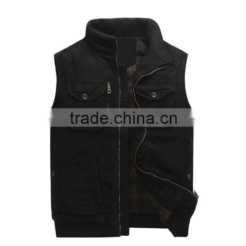 2015 new design rip-stop Casual unisex men's cotton vest