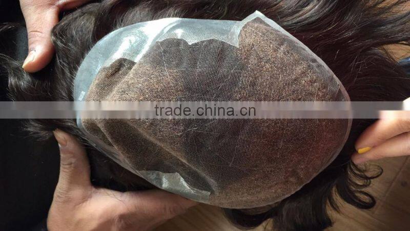 2016 hot selling Popular best quality men's toupee on sale
