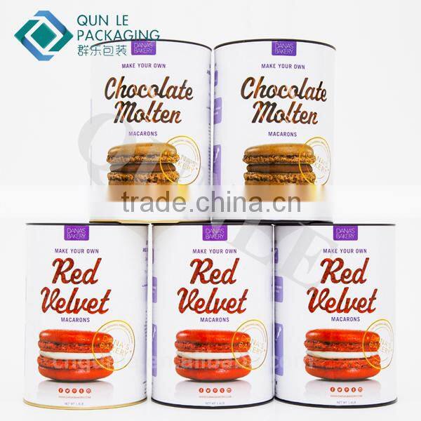 Food Cylinder Packaging Containers Printed food storage box empty cans for food packaging