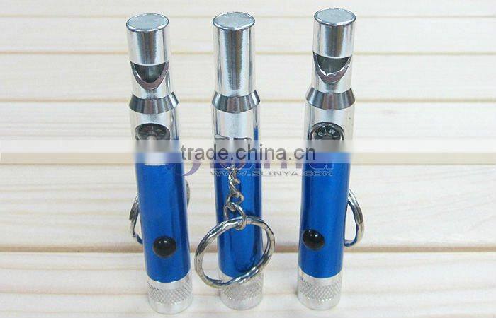 Mini Pocket Compass Keychain Survival Whistle