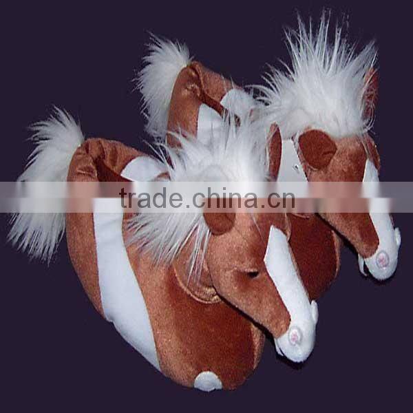 Plush Slipper/plush animal slippers for women