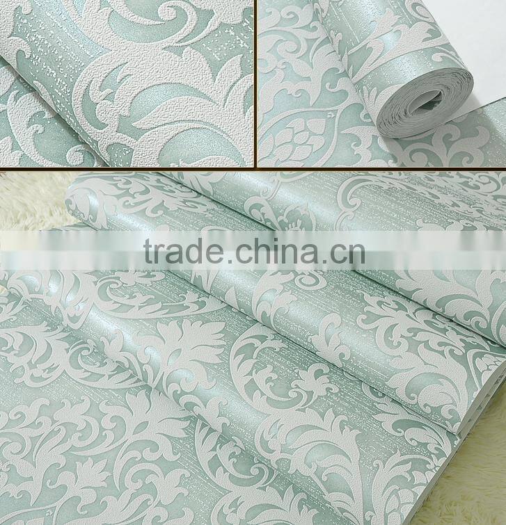 European style luxury non-woven embossment print wall paper