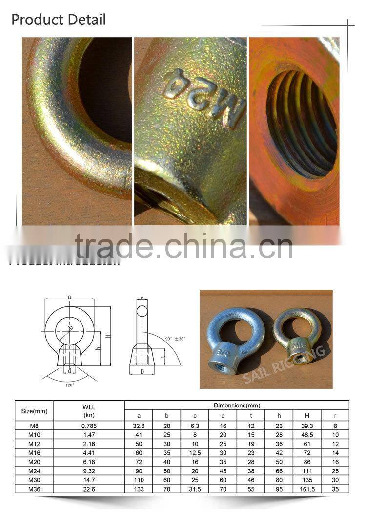 Carbon Steel Drop Forged JIS 1169 Eye Nut