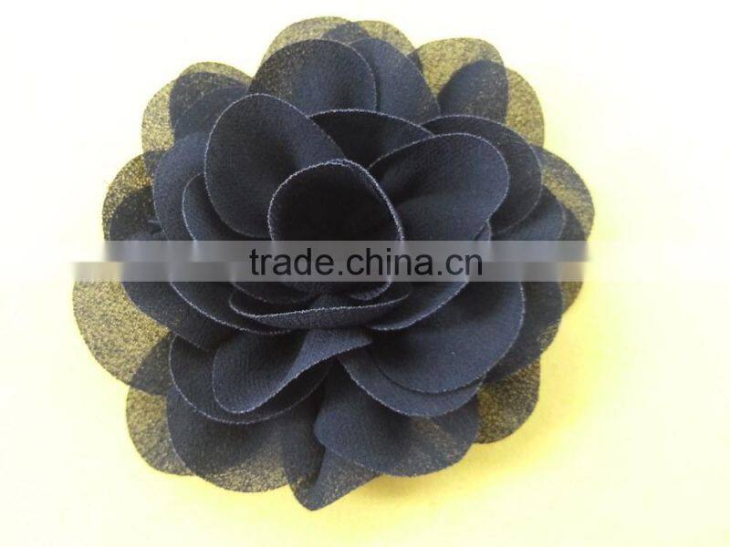 9cm High Quality Chiffon Rosette in Black Color For Ladies --- M109