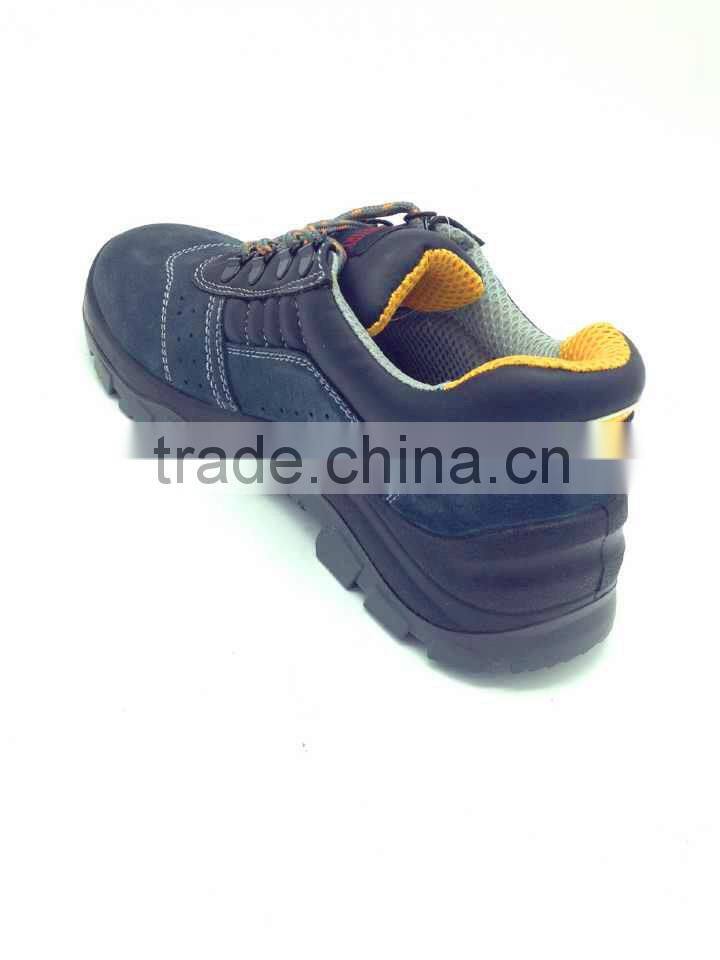 China cheapest boot safety shoes with blue suede leather rootwear safety shoes