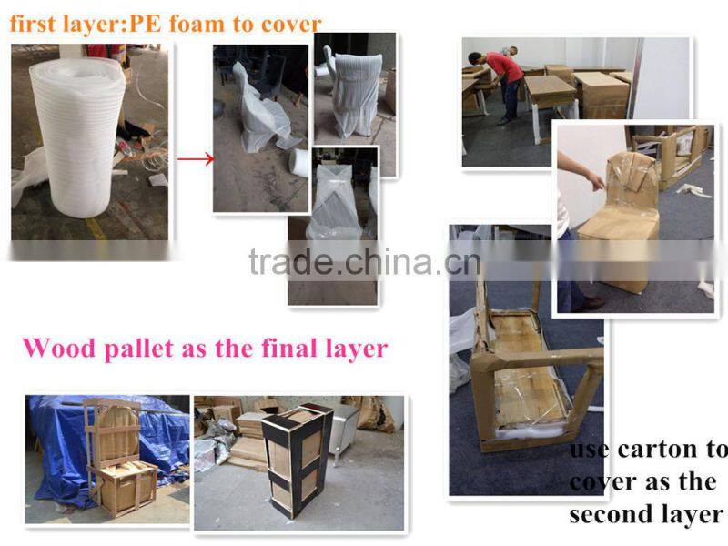 Black leather hotel wooden chair XYD450