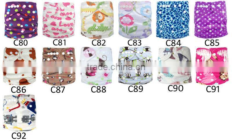 Minky Prints Baby Cloth Diapers Washable Diaper Nappies