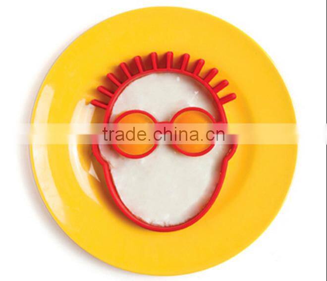 Hot sale food grade FDA and LFGB human shape silicone egg ring moulds kitchen products
