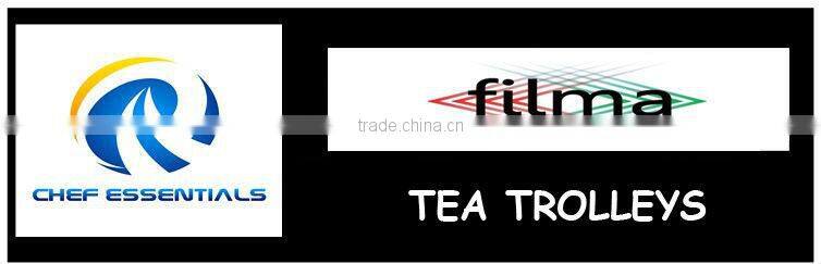 FAYK.FRM2 FILMA Tea Trolleys-European Version-2 Tier Stainless Steel Dining Cart - Round Tube